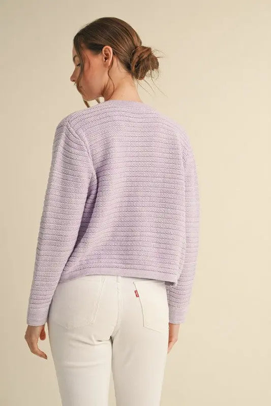 Lavender Button Up Jacket - The Tiny Details