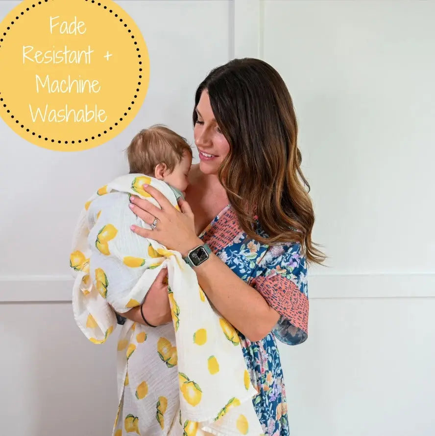 Lemons Soft Baby Muslin Swaddle Blanket