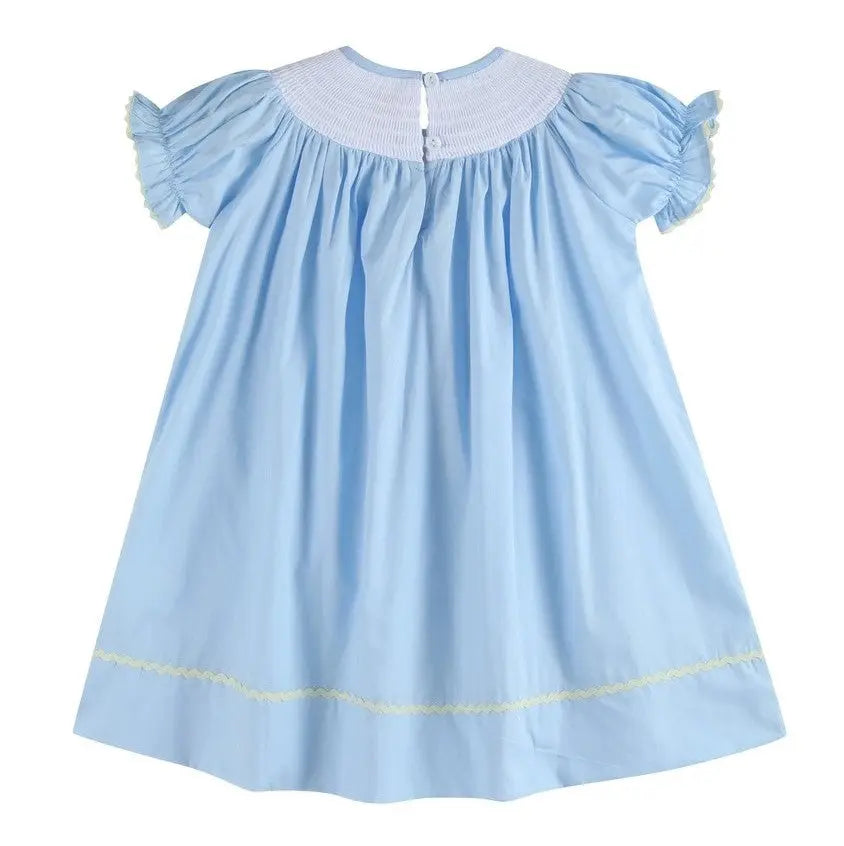 Light Blue Easter Smocked Bishop Dress - Shop Tiny Details