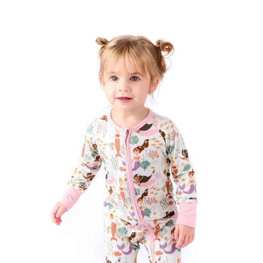 Making Waves Mermaid Bamboo Baby Pajamas - Shop Tiny Details
