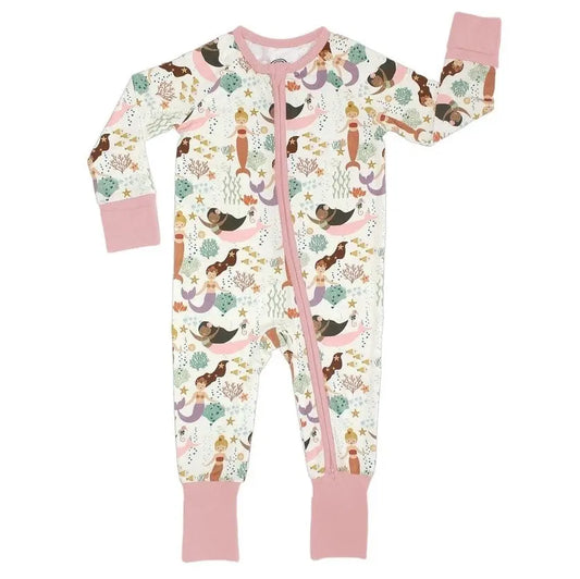 Making Waves Mermaid Bamboo Baby Pajamas - Shop Tiny Details