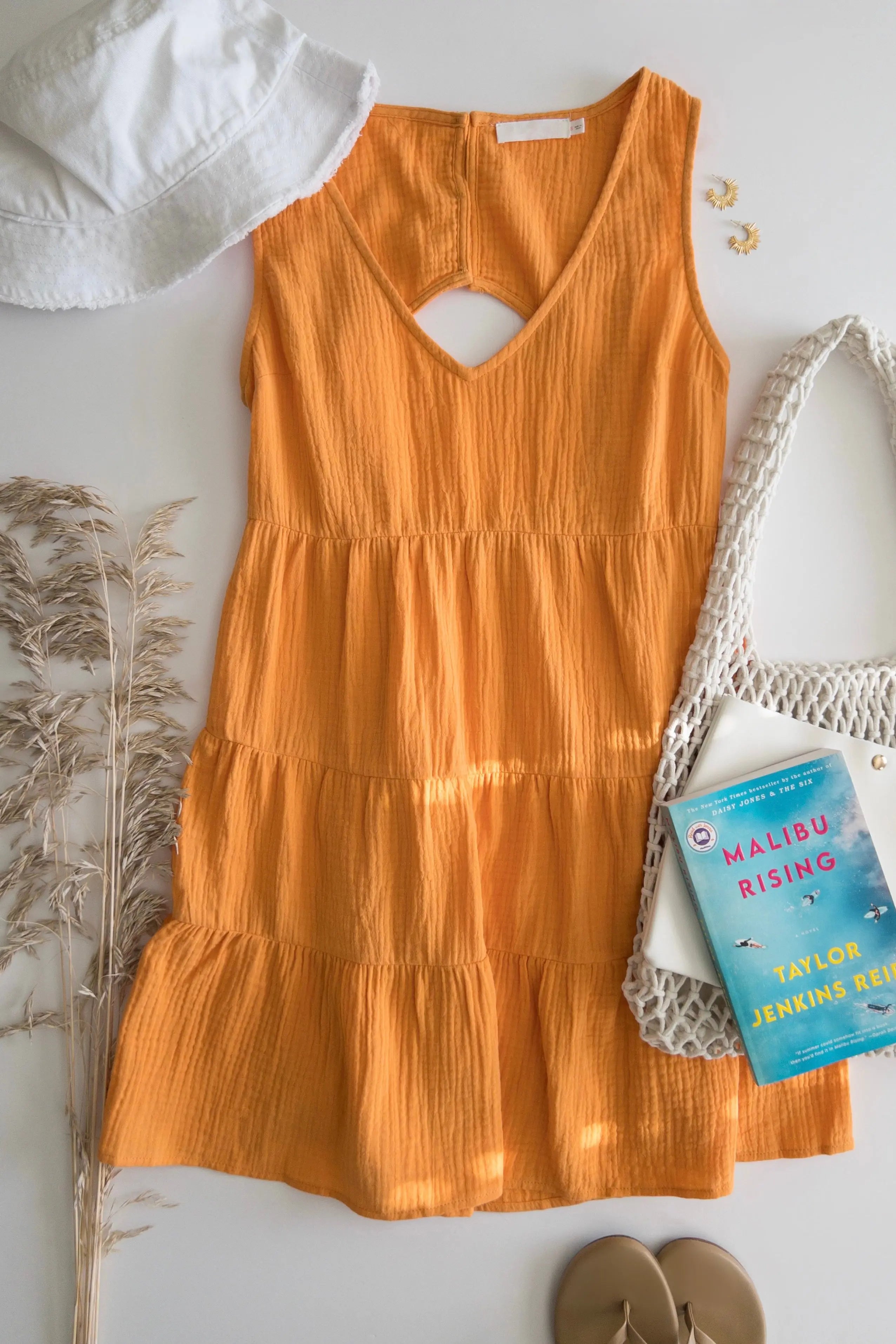 The Tiny Details Mango Wrinkle Cotton Sleeveless Dress