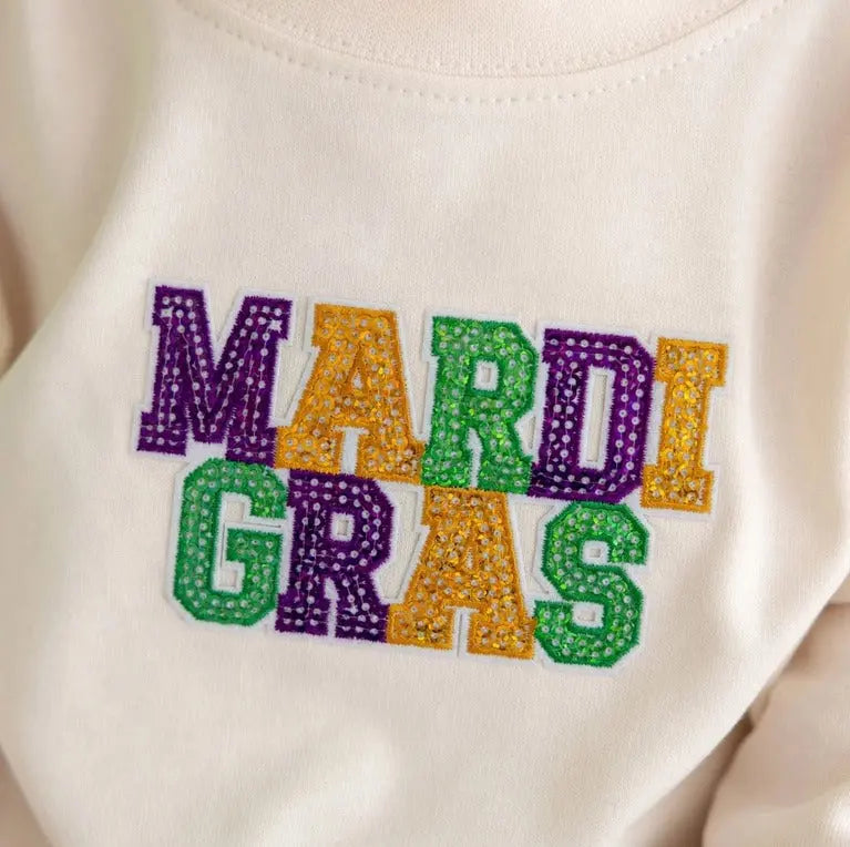 Mardi Gras Patch Long Sleeve Romper - The Tiny Details