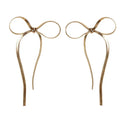 The Tiny Details Maxi Gold Duster Bow Earrings