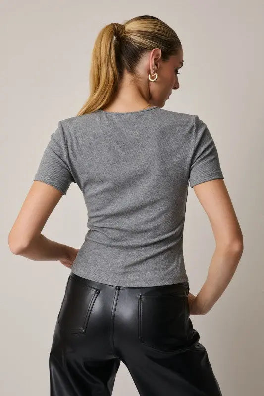 Merry Christmas Beaded Rib Tee - The Tiny Details