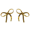 Mini Gold Duster Bow Earrings - The Tiny Details