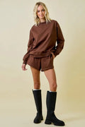 Mock Neck Sweatshirt with Shorts - The Tiny Details