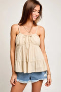 Neutral Flared Tank Top - The Tiny Details