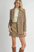 Nicola Taupe Houndstooth Blazer - The Tiny Details