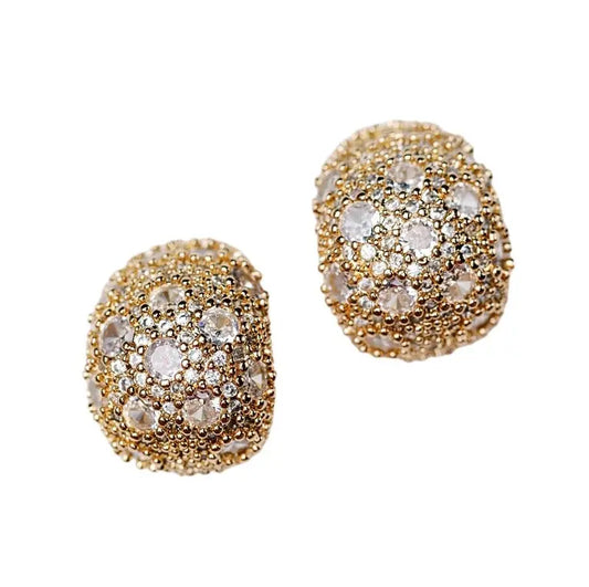 The Tiny Details Pave Crystal Gumdrop Earrings