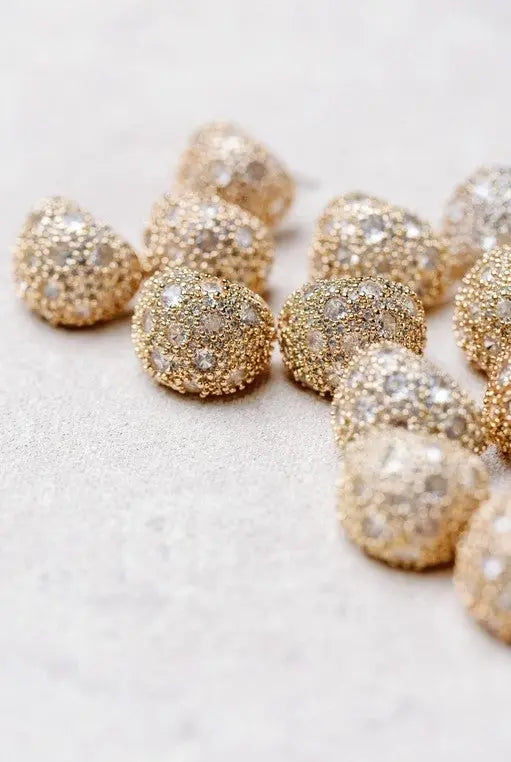 The Tiny Details Pave Crystal Gumdrop Earrings