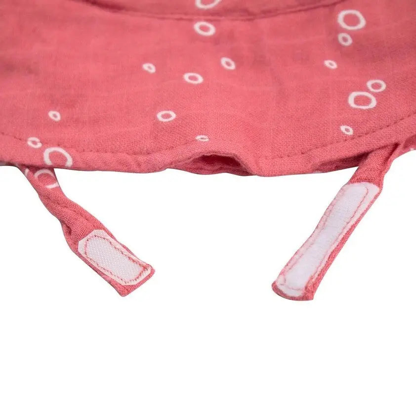 Pink Bubbles Muslin Sun Hat - The Tiny Details