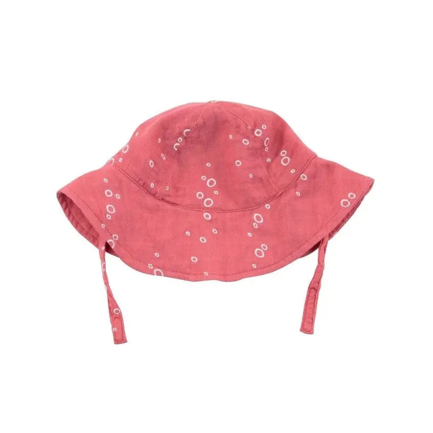 Pink Bubbles Muslin Sun Hat - The Tiny Details
