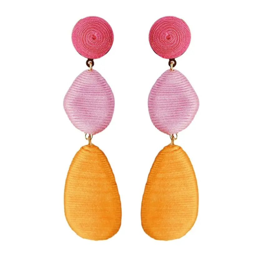 Pink Ombre Lido Statement Drop Earrings - The Tiny Details