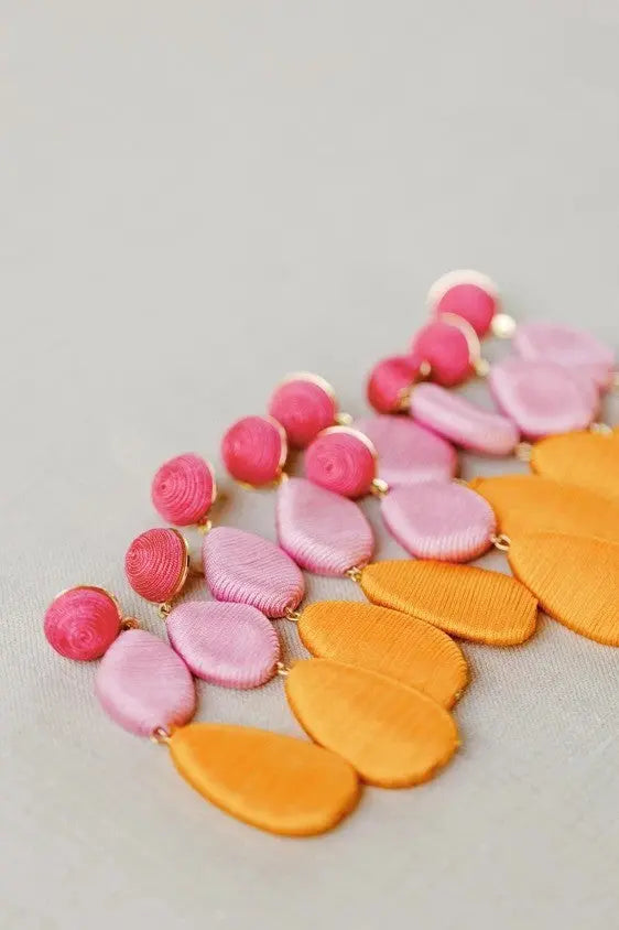 Pink Ombre Lido Statement Drop Earrings - The Tiny Details