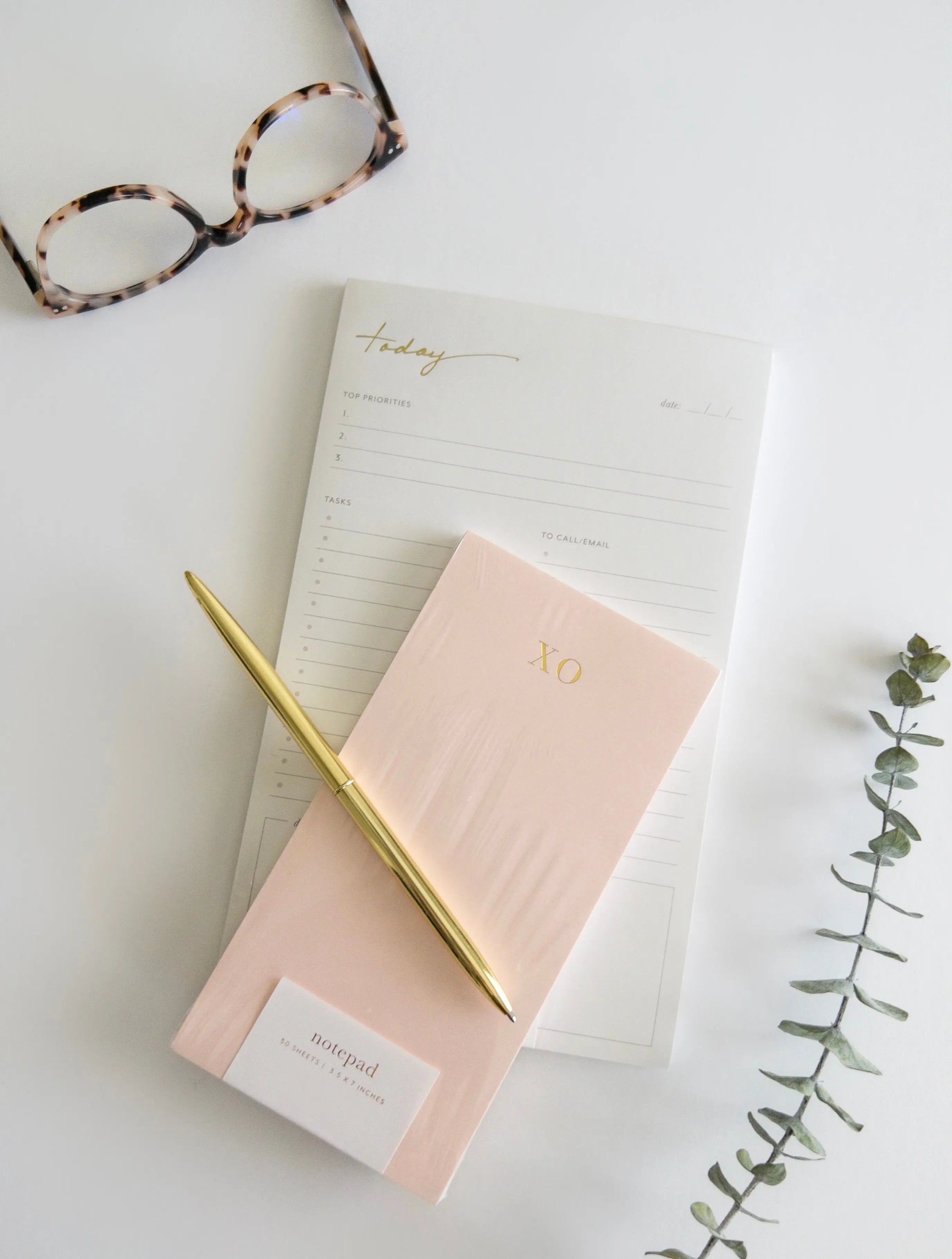 Shop Tiny Details Pink XO Everyday Notepad