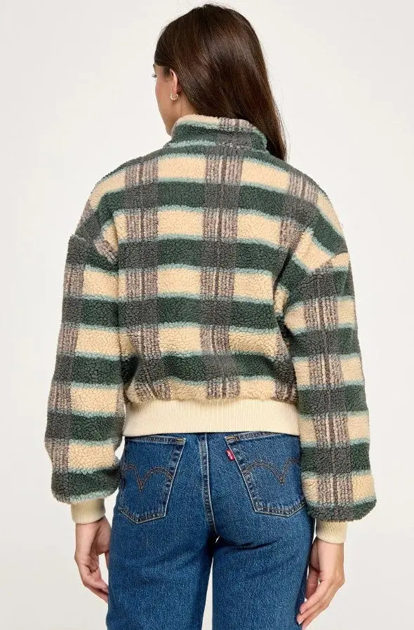 Plaid Sherpa Jacket - The Tiny Details