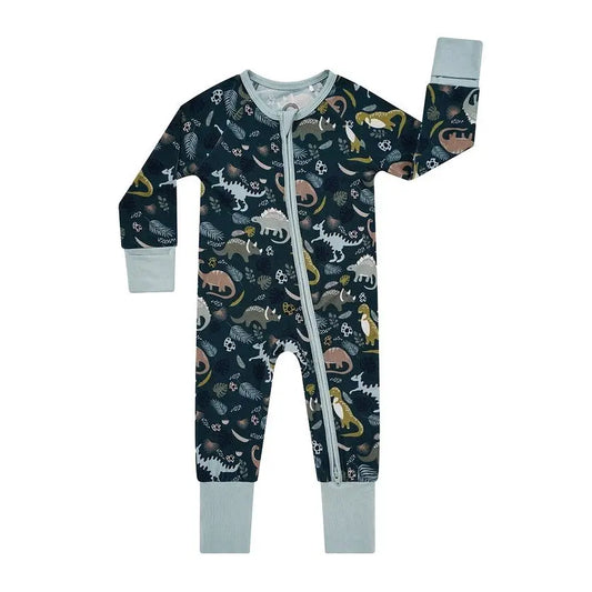 Prehistoric Friends Bamboo Baby Pajamas - The Tiny Details