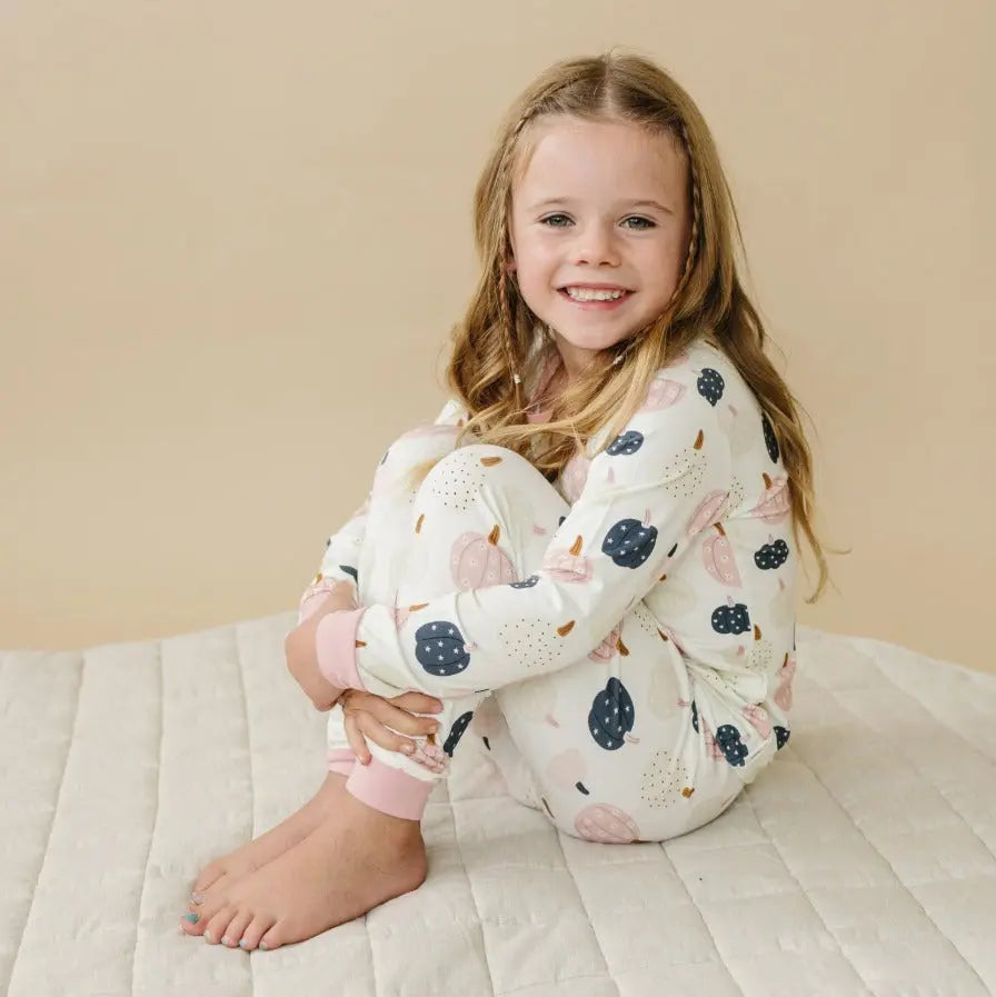 Pretty 'n Pumpkin 2pc Bamboo Pajamas - The Tiny Details