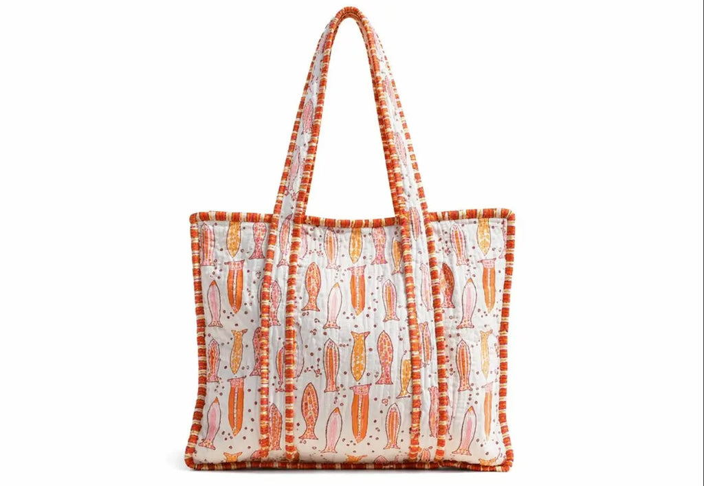 Quilted Fish Tote Bag