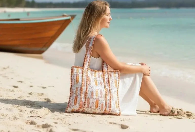 Quilted Fish Tote Bag