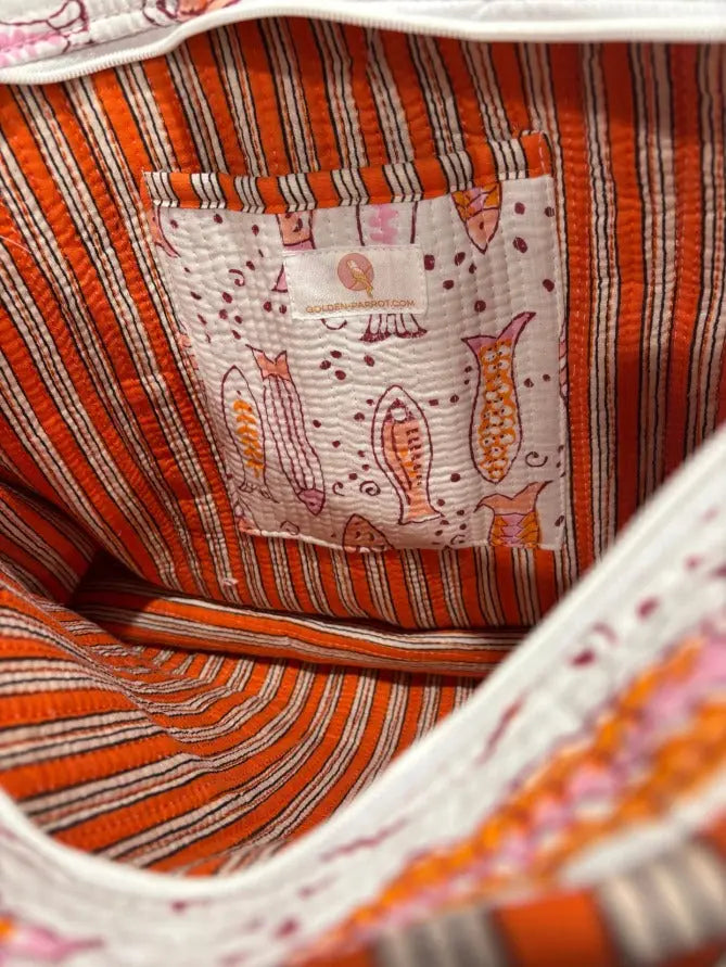 Quilted Fish Tote Bag