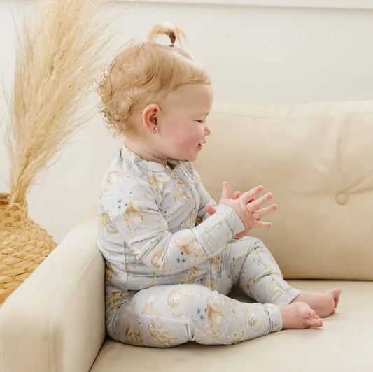 Resting Bunnies Zippy Sleep Romper - The Tiny Details