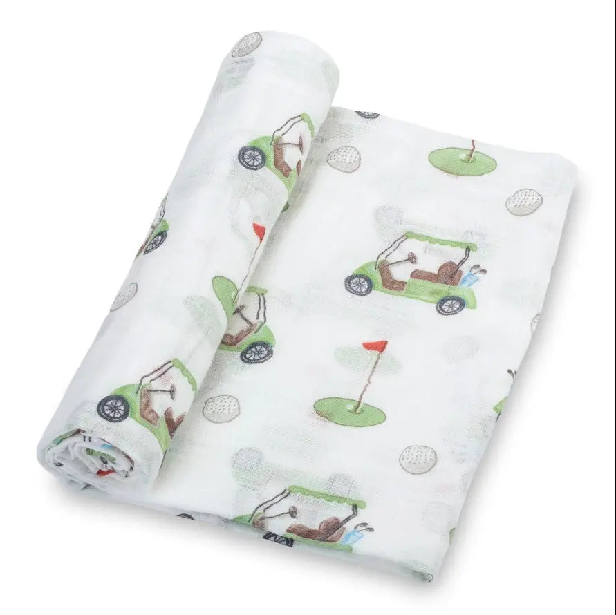 Round of Golf Baby Muslin Swaddle