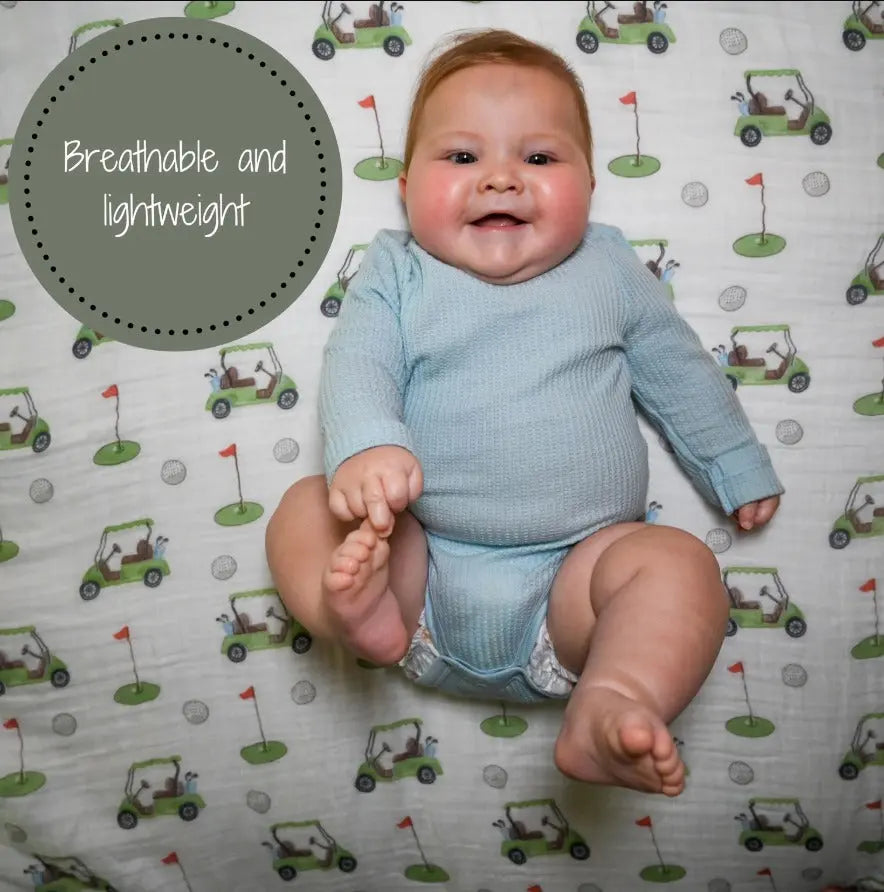 Round of Golf Baby Muslin Swaddle