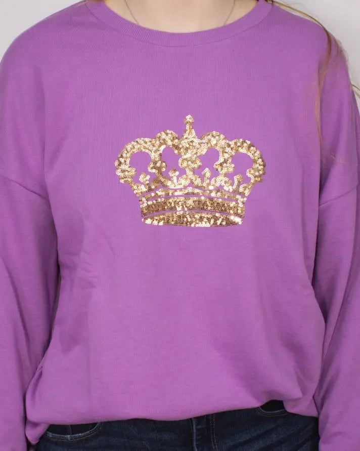 Royal Crown Sequin Sweatshirt - The Tiny Details