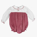 Santa Embroidered Plaid Bubble - Shop Tiny Details