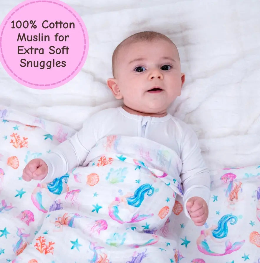 Sea You Soon Baby Muslin Swaddle