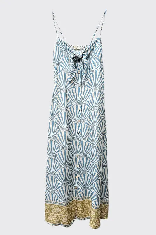 Shore Border Print Midi Dress - The Tiny Details
