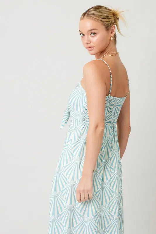 Shore Border Print Midi Dress - The Tiny Details