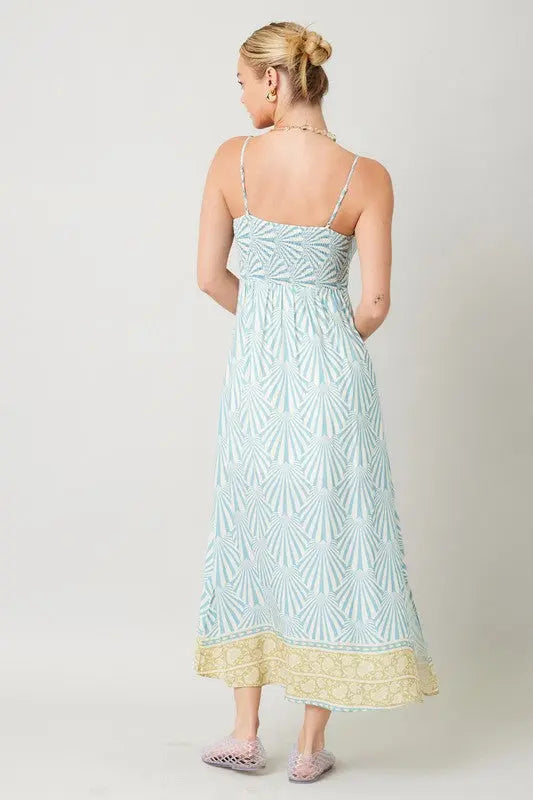 Shore Border Print Midi Dress - The Tiny Details