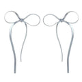 Silver Maxi Duster Bow Earrings - The Tiny Details