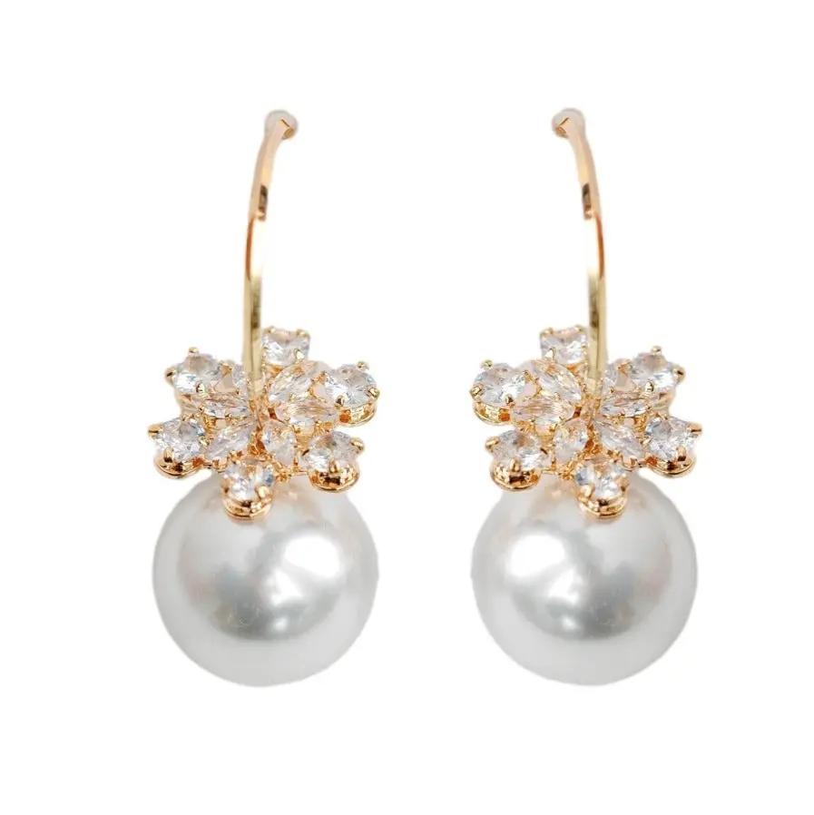 Snowflake Sparkle Statement Hoop Earring - The Tiny Details