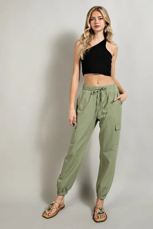 The Tiny Details Soft Utility Jogger with Functional Pocket