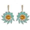 The Tiny Details Soleil Bloom Crystal Drop Statement Earrings