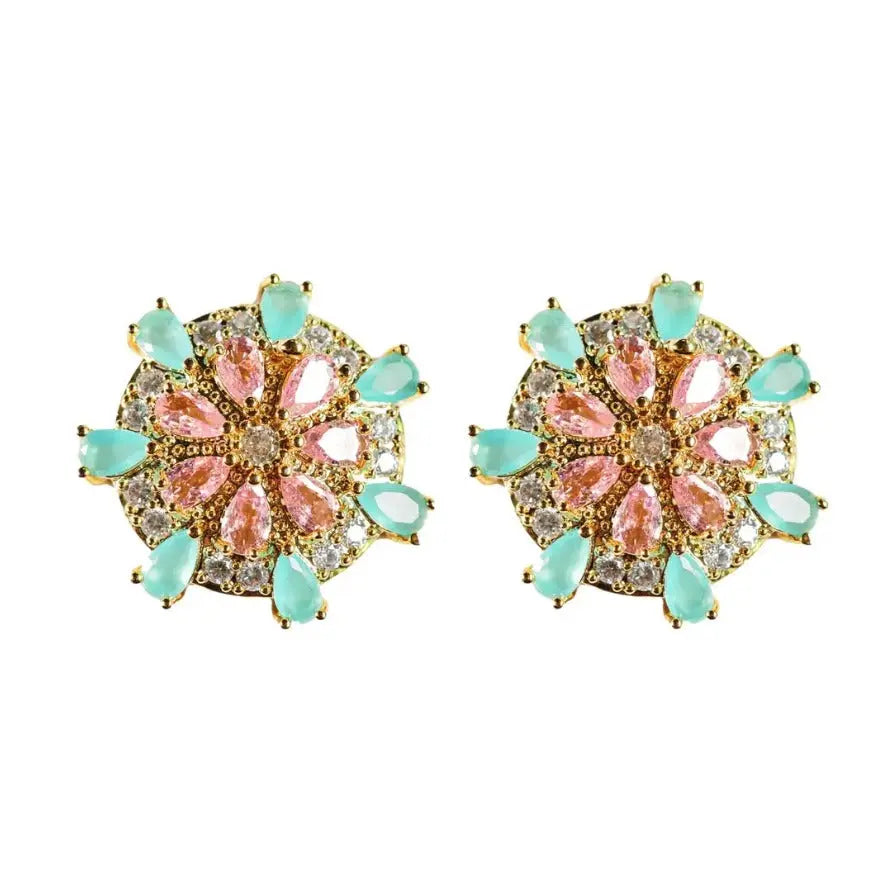 The Tiny Details Sparkling Sand Dollar Stud Earrings
