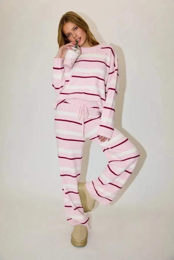 Striped Sweater Top and Pant Set - The Tiny Details