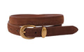 Suede Belt with Gold Curve Buckle - The Tiny Details