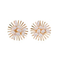 Sunburst Pearl Statement Stud Earrings - The Tiny Details