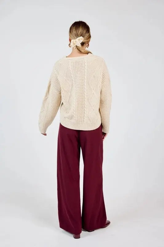 Teri Cable Crewneck Sweater - The Tiny Details