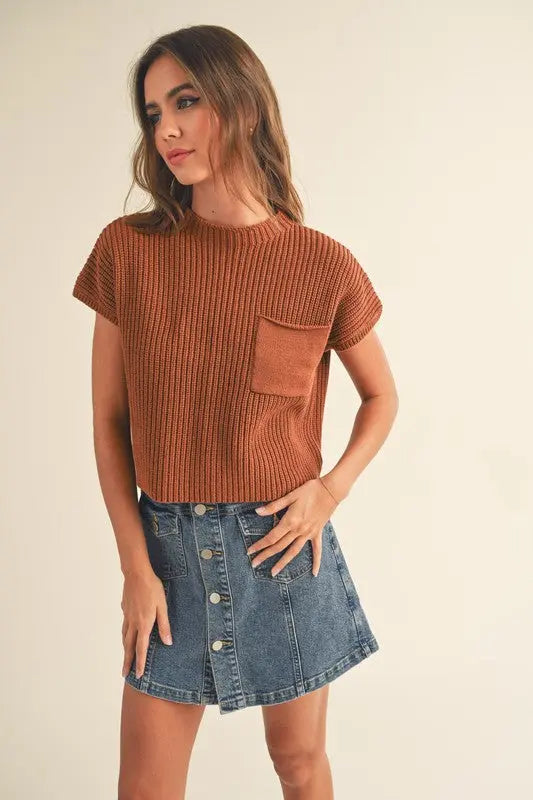 Toffee Sweater Knit Top - Shop Tiny Details