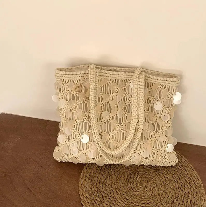 Trendy Shell Crochet Shoulder Bag