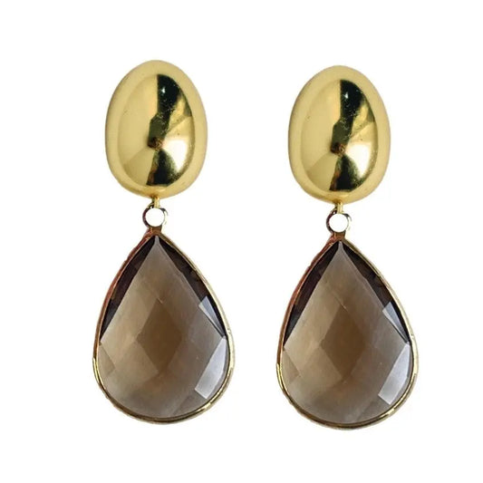 Vintage Chunky Quartz Statement Earrings - Shop Tiny Details