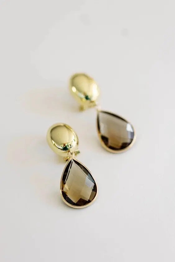 Vintage Chunky Quartz Statement Earrings - Shop Tiny Details