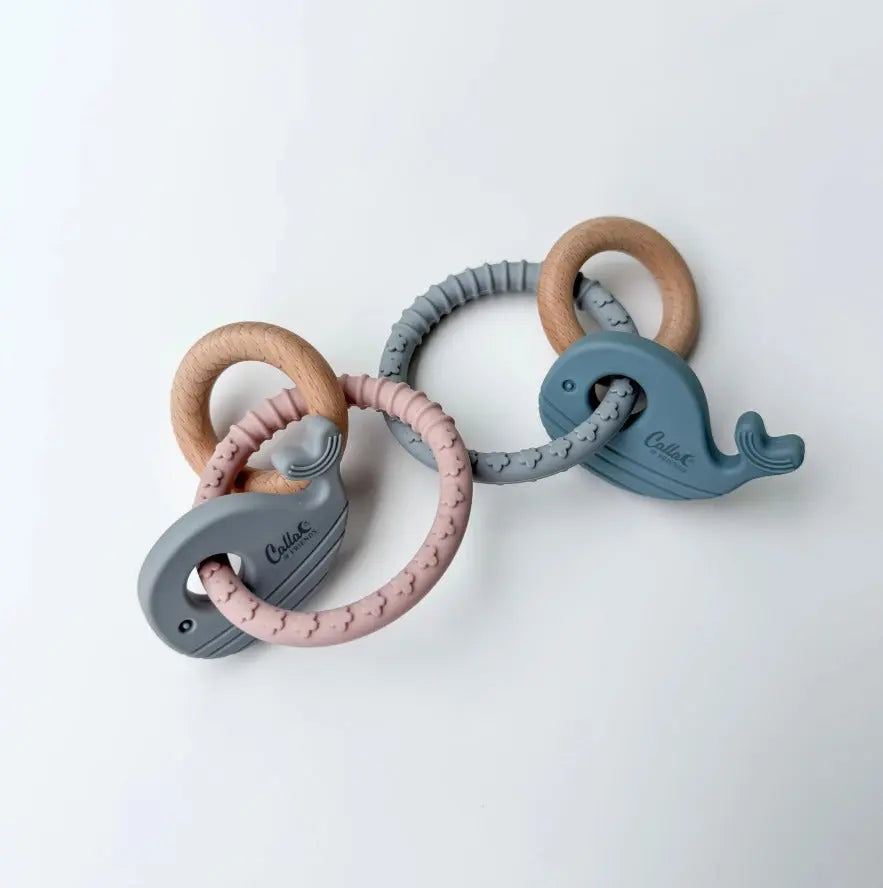 The Tiny Details Whale Silicone & Beechwood Teether