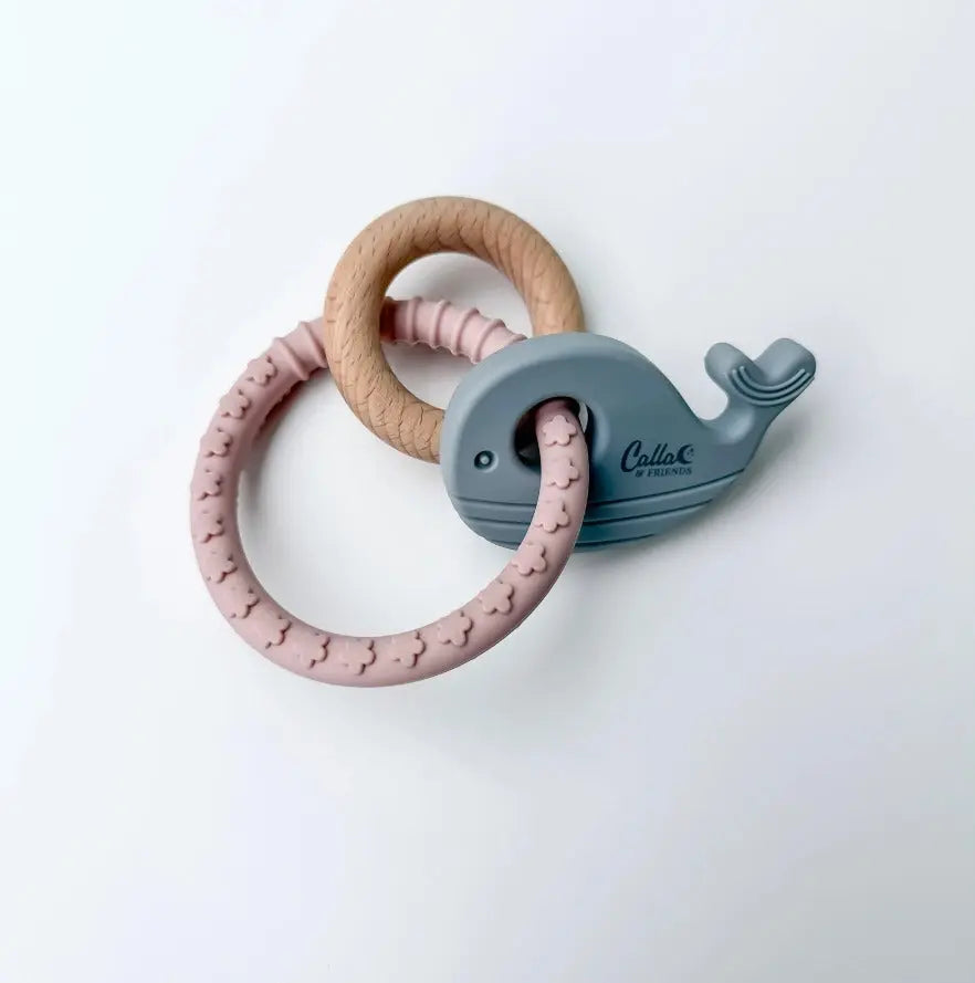 The Tiny Details Whale Silicone & Beechwood Teether